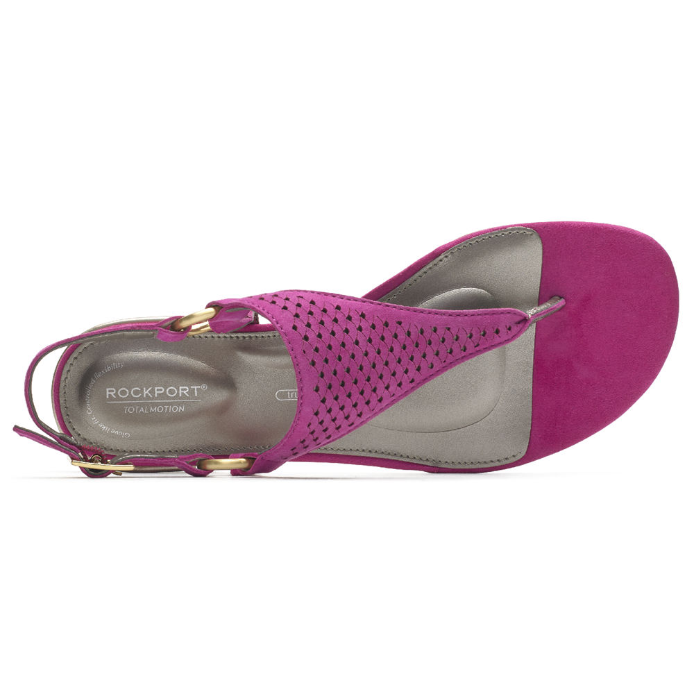 Rockport Sandals For Womens Pink - Total Motion Zosia Thong - EI3901257